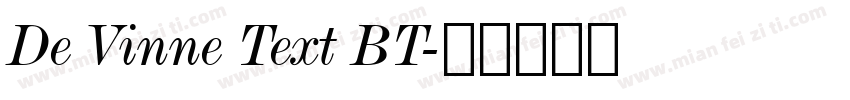 De Vinne Text BT字体转换